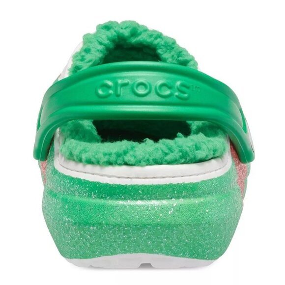 Crocs Classic Elf Faux Fur Lined Clogs Holiday Christmas Glitter Mens 13 /Wmn14